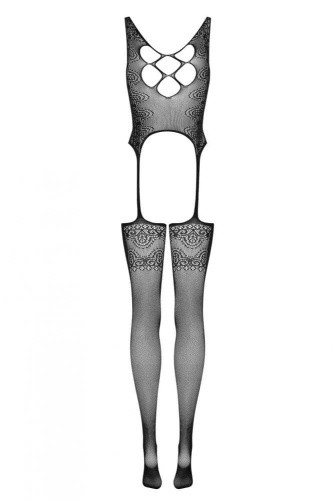 Obsessive F228 - Бодистокинг с красивым декольте, S-L (чёрный)