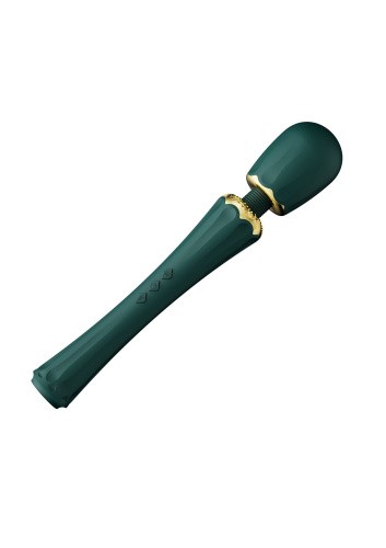 Zalo Kyro Wand мощный перезаряжаемый вибромассажер с 2 насадками, 29.1х5.35 см (зелёный)