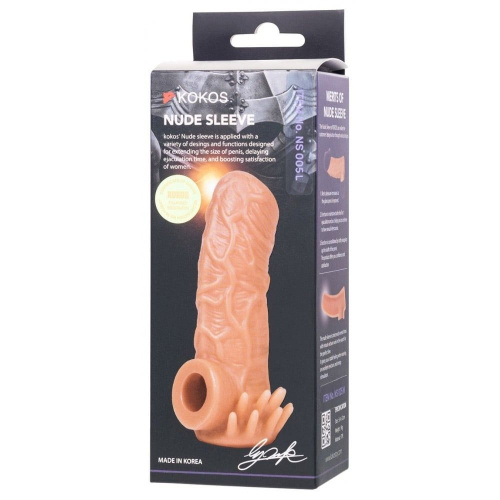 Насадка на член Kokos Nude Sleeve NS 005, L
