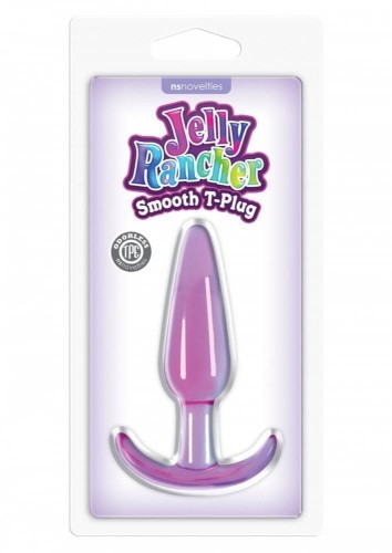 Ns Novelties Jelly Rancher T-Plug Smooth - Анальный стимулятор, 8х3 см (пурпурный)