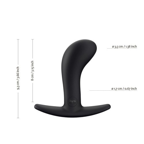 Fun Factory Bootie Medium - анальная пробка унисекс, 9.3х3.5 см (бордовый)