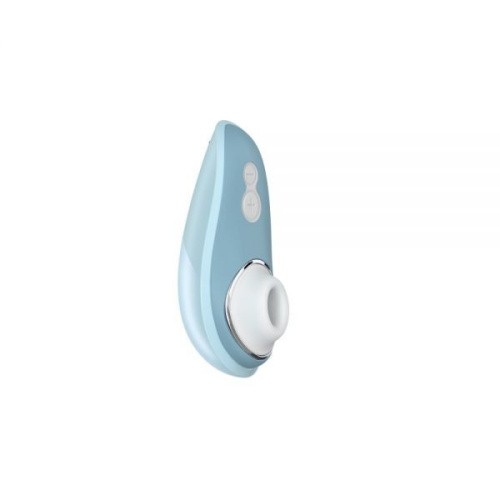 Womanizer Liberty Рowder Вlue + Лубрикант 50 мл - Бесконтактный стимулятор клитора, 10.4х5.5 см (голубой)