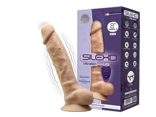 SilexD Vetus Vibro Flesh Model 1 size 8in + LRS - Фалоімітатор з вібрацією та дистанційним керуванням, 20х4.2 см (тілесний) - купити в Києві, Україні
