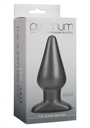Doc Johnson Platinum The Super Big End - Велика анальна пробка, 12х6 см - купити в Києві, Україні