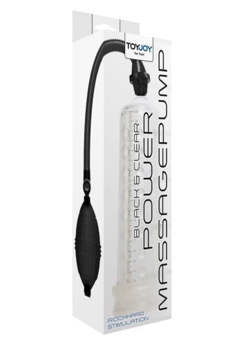 Toy Joy Power Massage Pump - Мужская вакуумная помпа, 23х5.5 см (прозрачный)