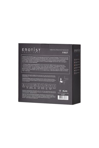 Erotist First - Стимулятор простаты, 14,4 см (черный)
