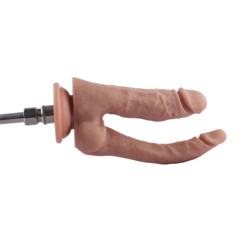 Двойной фаллоимитатор для секс-машин Hismith Double Penetrator, 7.46″, KlicLok