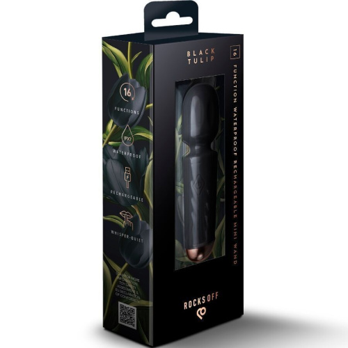 Вибромассажер Rocks Off Mini Wand Black Tulip