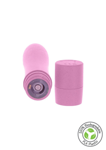 Fuck Green Pink Vegan Vibrator - Вибратор, 17 см (розовый)