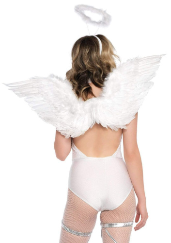 Leg Avenue-Angel Accessory Kit White - Чорні крила ангела - купити в Києві, Україні