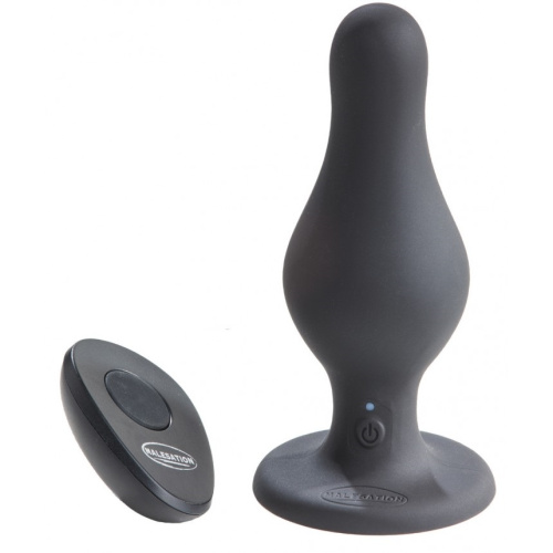 StRubber Malesation Paunch Plug Vibe 2.0 - Анальная пробка с пультом ДУ, 15.3х5.5 см