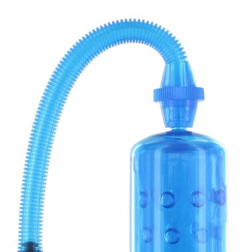 XLsucker Penis Pump - Вакуумная помпа для стойкой эрекции, 19х5 см (голубой)