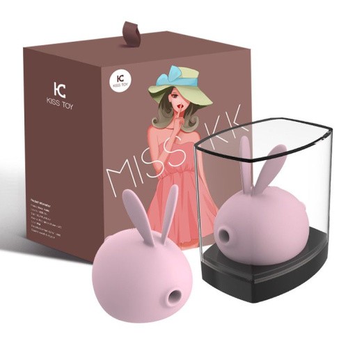 KisToy Miss KK - Вакуумний кліторальний стимулятор з вібрацією, 8.5х5.8 см (рожевий) - купити в Києві, Україні