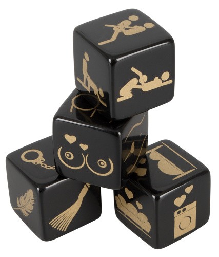 Dice Set - Игральные кубики для секса, (черный)