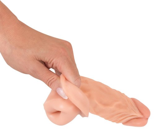 Nature Skin Extension Sleeve - Насадка на пенис, +3 см (телесный)