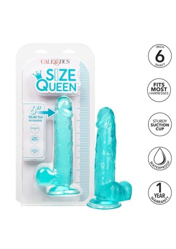 California Exotic Novelties Queen Size Dong 6 - Фаллоимитатор, 15.25х3.75 см (голубой)