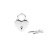 Замочек Liebe Seele Heart Shape Padlock Silver (2 шт)
