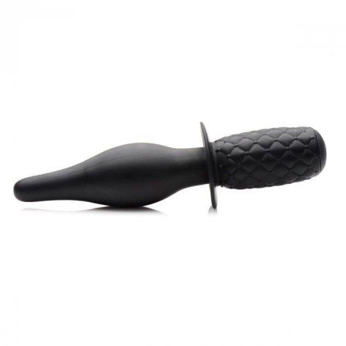 Ass Thumpers The Drop 10x Silicone Vibrating Thruster - анальный вибратор с рукояткой, 19.7 см (черный)