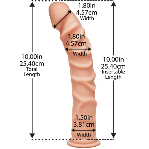 Большой фаллоимитатор Doc Johnson The D Ragin D 10 Inch, 25.4 см