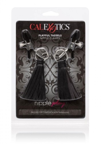 CalExotics Playful Tassels Nipple Clamps зажимы для сосков с кисточками (черный)