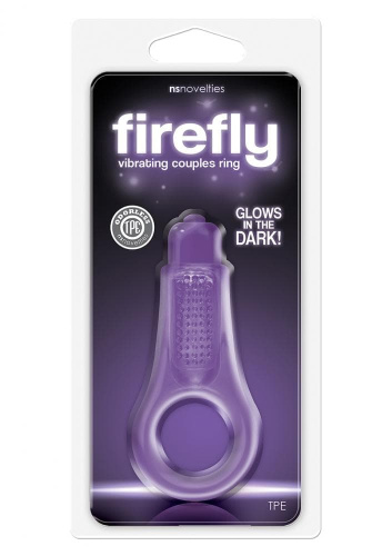 NS Novelties Firefly Couples Ring - виброкольцо, 8х3 см (пурпурный)