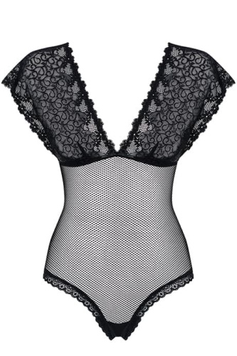 Эротическое боди с кружевом Obsessive 821-TED-1, S/M (S/M)
