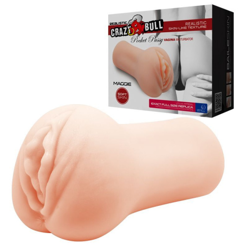 LyBaile Crazy Bull Maggie Pocket Pussy - Мастурбатор, 15,2 см (тілесний) - купити в Києві, Україні