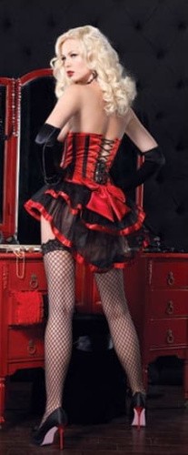 Leg Avenue LEG81261Lred/b - Невероятный полосатый корсет L, (красный)