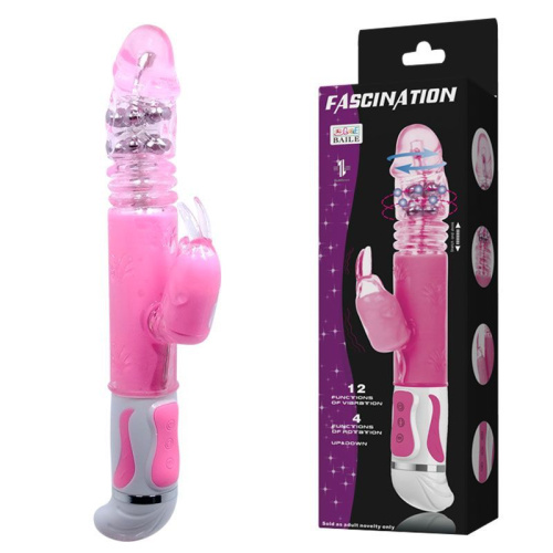 Fascination - Hi-tech - Вибратор-кролик с ротацией, 15.2х4 см (розовый)