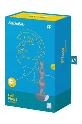 Satisfyer Lolli Plug 2-анальна пробка 14х3 см, (сіра) - купити в Києві, Україні