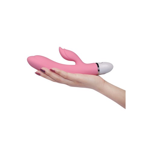 LoveToy - Dreamer II Vibrator Pink  - Вибратор с клиторальным отростком, 21.5х3.5 см ( светло-розовый)
