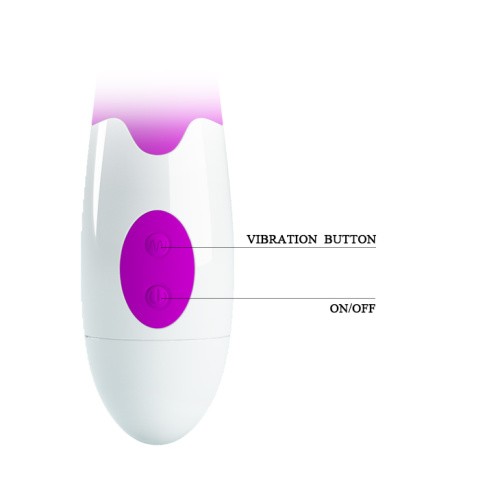 Pretty Love Alvis Vibrator Purple - Вибратор с толстым клиторальным отростком, 20х3.3 см (фиолетовый)