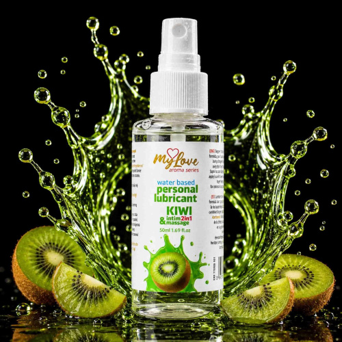 2в1 лубрикант и массажный гель - MyLove Aroma Series Intim&Massage Kiwi, 50 мл