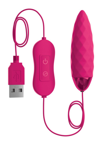 OMG #Fun Vibrating Bullet - яркое виброяйцо с 20 режимами вибрации, 7.6х2.2 см
