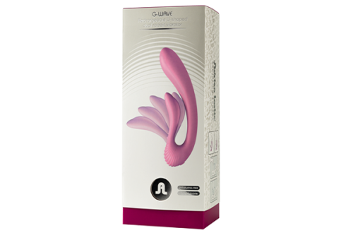 Adrien Lastic G-wave - вибратор вагинально-клиторальный с двумя моторами, 18х3.2 см (розовый)