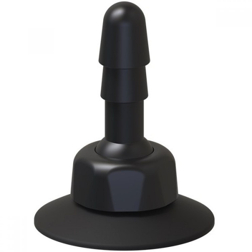 Doc Johnson - Swivel Suction Cup Plug - крепление для страпона, 11.4х9.5 см (чёрный)