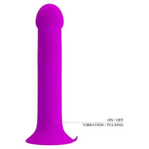 Pretty Love - Murray Dildo with Vibration - Фалоімітатор з вібрацією, 19х3.8 см (рожевий) - купити в Києві, Україні