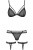 Obsessive 855-SEA-1 set - эротический комплект из тюля с декоративными ремешками, L/XL (чёрный) Obsessive 855-SEA-1 set - эротический комплект из тюля с декоративными ремешками, L/XL (чёрный)