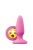 NS Novelties Mojis Plug #WTF Medium - средняя анальная пробка с эмоджи, 10,5х3,7 см (розовый)