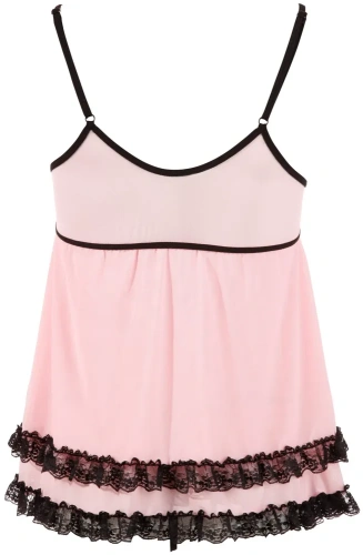 Cottelli Collection Babydoll and String - сексуальный беби долл и стринги, XXL (розовый)