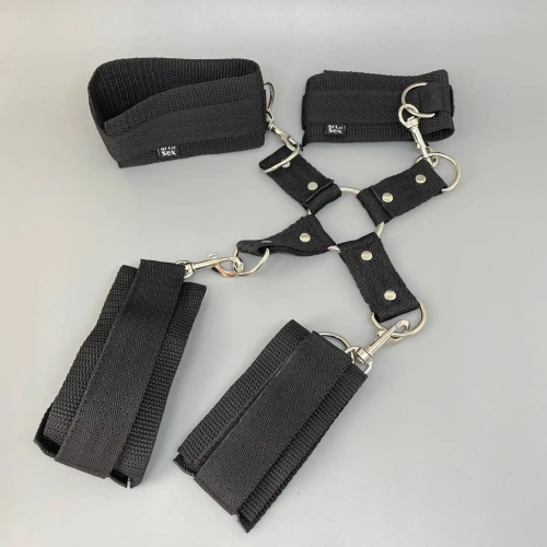 Art of Sex - BDSM Ring Fixation Simple - Набір для фіксації (чорний) - купити в Києві, Україні