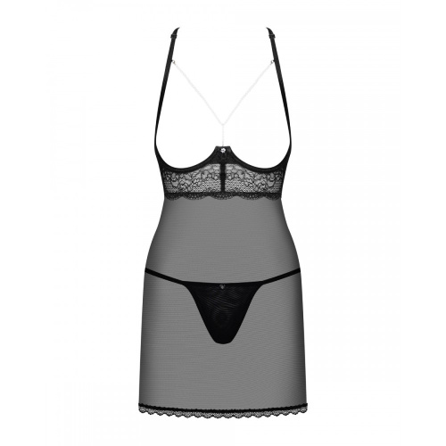 Obsessive Bella Rou chemise & thong - Эротический комплект, S/M