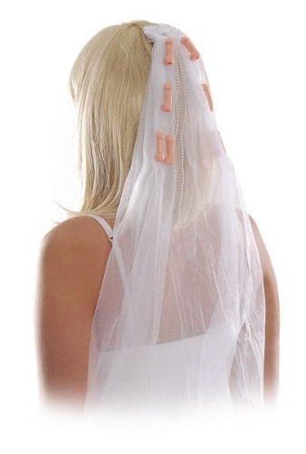 Hao Toys Bachelorette Party Pecker Veil -  Фата с пенисами