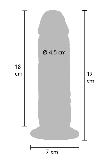 Фаллоимитатор Get Real Skin Foreskin Dildo, 19 см
