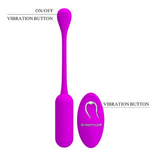 Pretty Love Lechies Wireless Egg Purple - виброяйцо с дистанционным пультом управления, 7.2х2,4 см (фиолетовый)