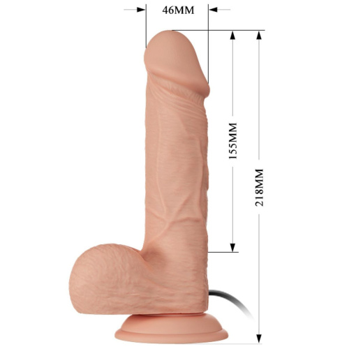 Baile Beautiful Encounter Bahamut Vibrator – реалістичний вібратор з пультом, 21.8х4.6 см (тілесний) - купити в Києві, Україні