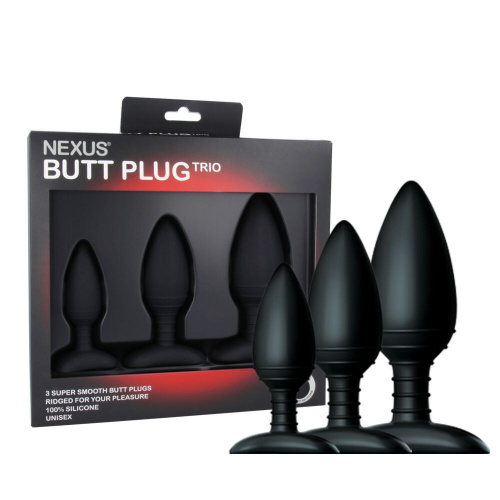 Nexus Butt Plug Trio-набір анальних пробок різного розміру, 3 шт (чорний) - купити в Києві, Україні