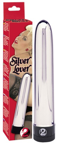 Silver Lover - Классический вибратор, 19 см (серебристый)