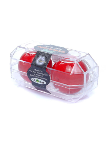Duo-Balls Red - Вагинальные шарики, 3,5 см (красный)