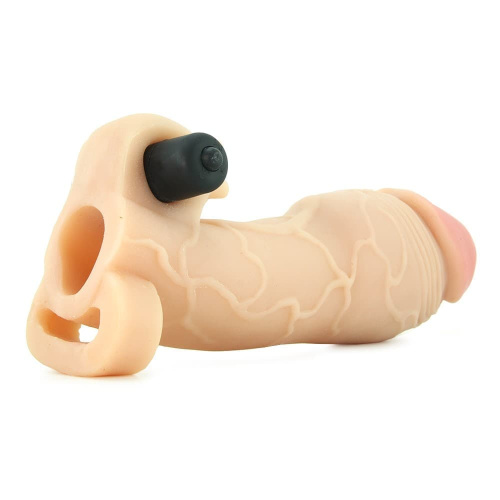 Pipedream Fx Vibr Real Feel 2 -Насадка, що подовжує, на пеніс з вібрацією, +5 см (тілесний) - купити в Києві, Україні